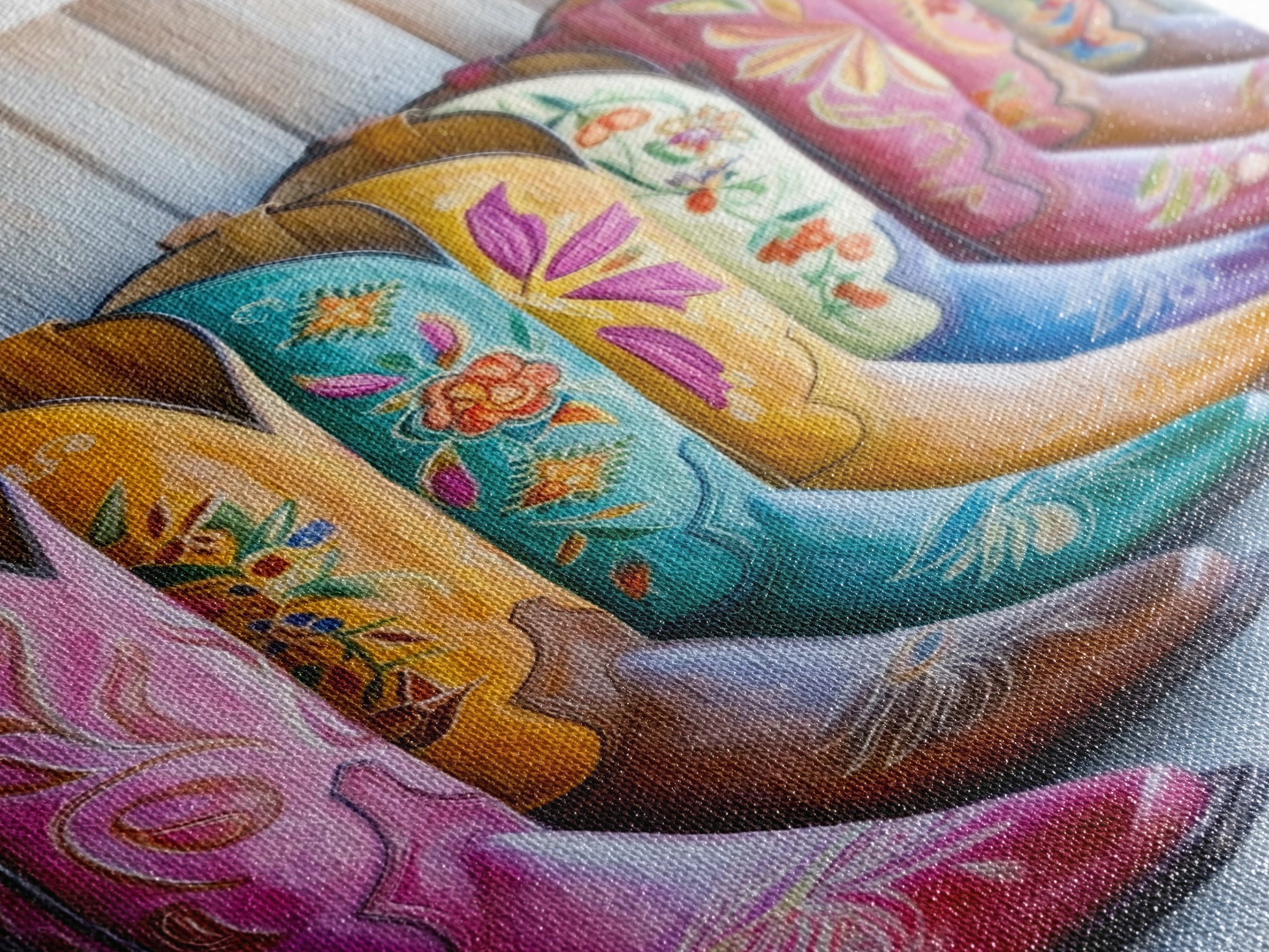 Rustic Row Of Painted Cowgirl Boots Wall Art, Western Floral Canvas Print, Southwestern Ranch Decor, Housewarming Gift For Her