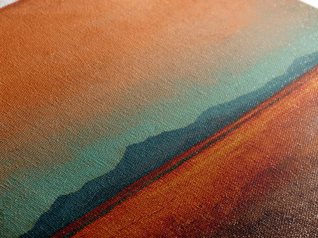 Dreamy Desert Sunset Canvas Print, Above Bed Art, Whimsical Decor, Bedroom Decor, Fine Art, Serenity, Bedroom Wall Decor, ABA-1x1-31