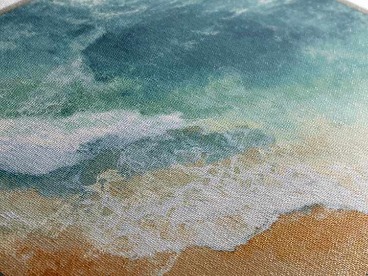 Serene Ocean Tide Seen from Above Canvas Print, Above Bed Art, Gallery Decor, Bedroom Decor, Fine Art, Serenity, Wall Art, ABA-1x1-45