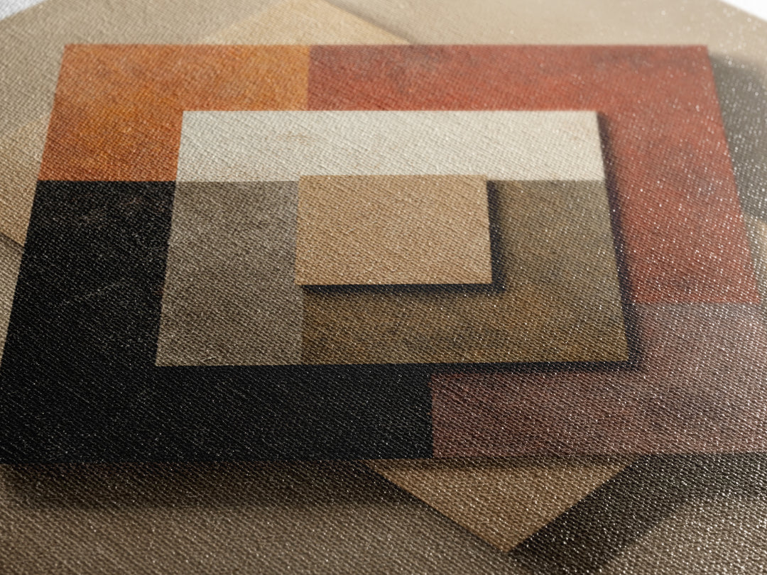 Abstract Sunrise Geometry Canvas Print, Above Bed Art, 3 Piece Wall Art, Bedroom Decor, Abstract Art, Serenity, ABA-1x1-92