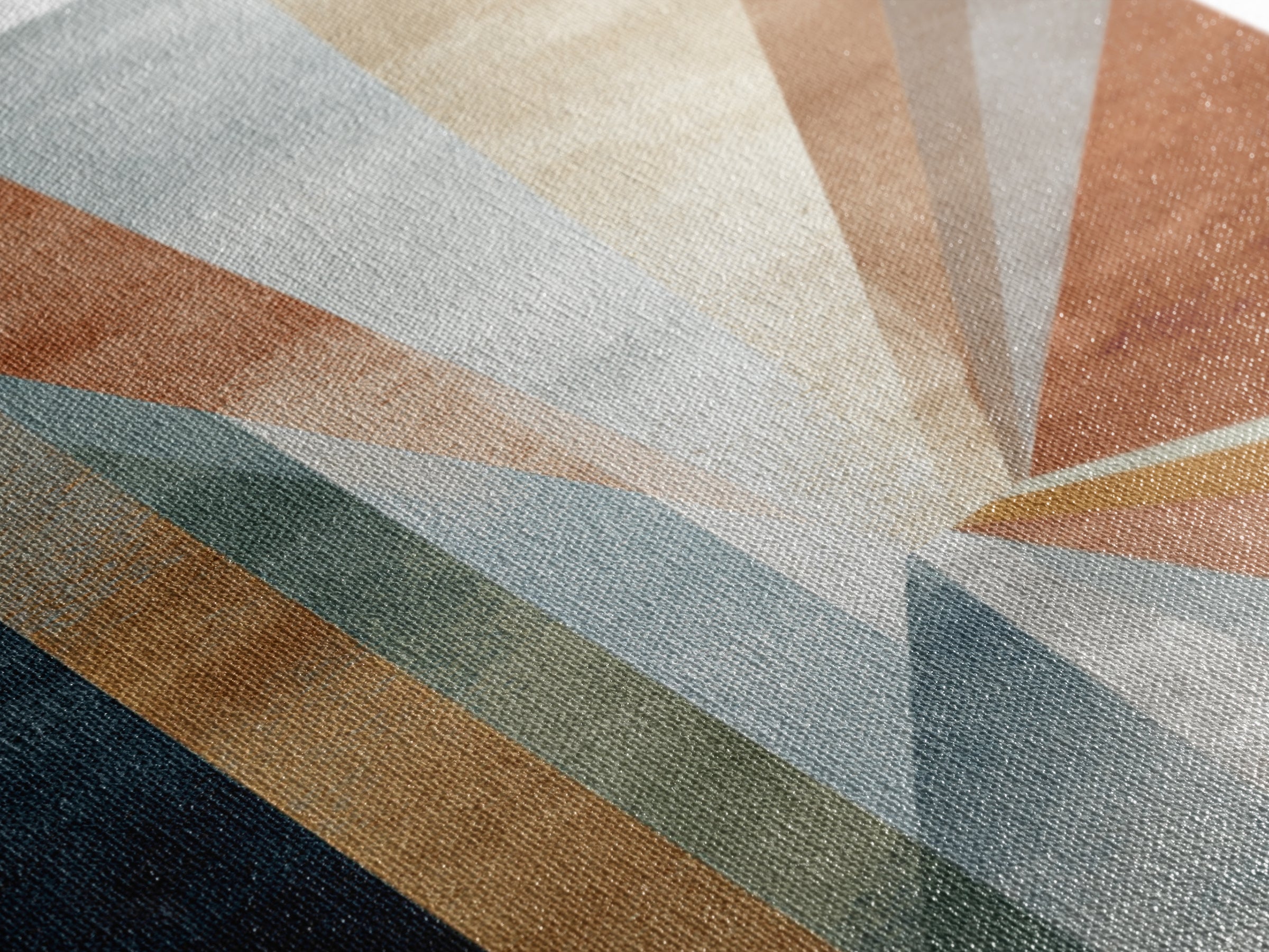 Abstract Sunrise Geometry Canvas Print, Above Bed Art, Textured Painting, Bedroom Decor, Abstract Art, Serenity, Original Art, ABA-1x3-32