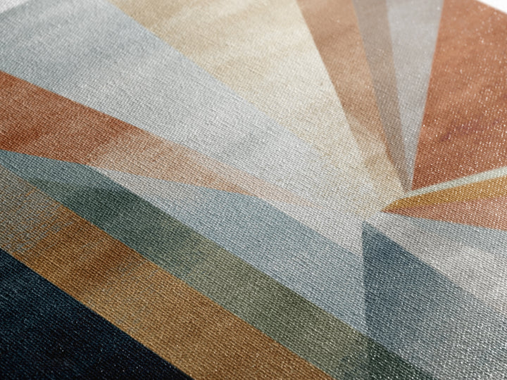 Abstract Sunrise Geometry Canvas Print, Above Bed Art, Textured Painting, Bedroom Decor, Abstract Art, Serenity, Original Art, ABA-1x3-32