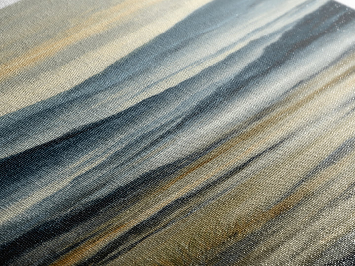Panoramic Misty Mountain Landscape Canvas Print, Above Bed Art, Fine Art Print, Bedroom Decor, Oil Painting, Serenity, ABA-1x3-37