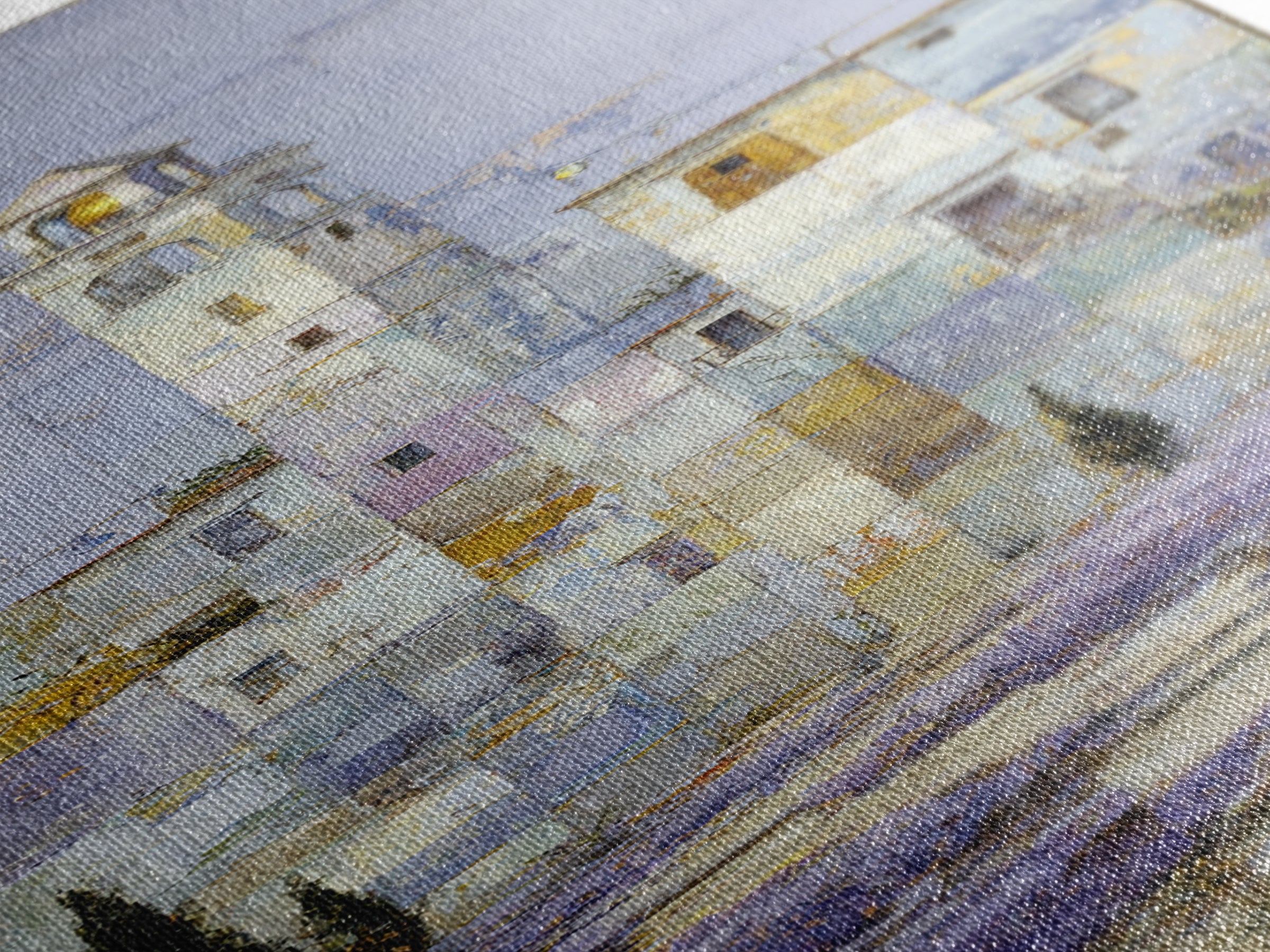 Oversized Lavender Field Canvas Print, Above Bed Art, Bedroom Decor, Oil Painting, Serenity, Boho Decor, Western Decor, ABA-1x3-55