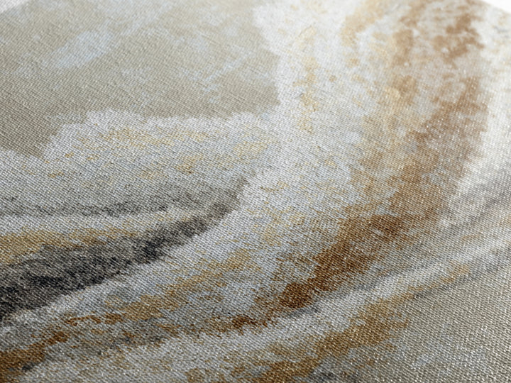 Warm Taupe Abstract Waves Framed Canvas Print, Above Bed Art, Japanese Wall Art, Bedroom Decor, Abstract Art, Serenity, ABA-2x1-59