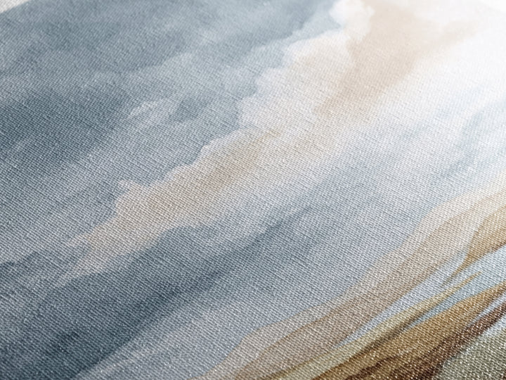 Tranquil Cloudscape with Blush Undertones Canvas Print, Above Bed Art, Dorm Decor, Bedroom Decor, Fine Art, Serenity, ABA-2x1-73