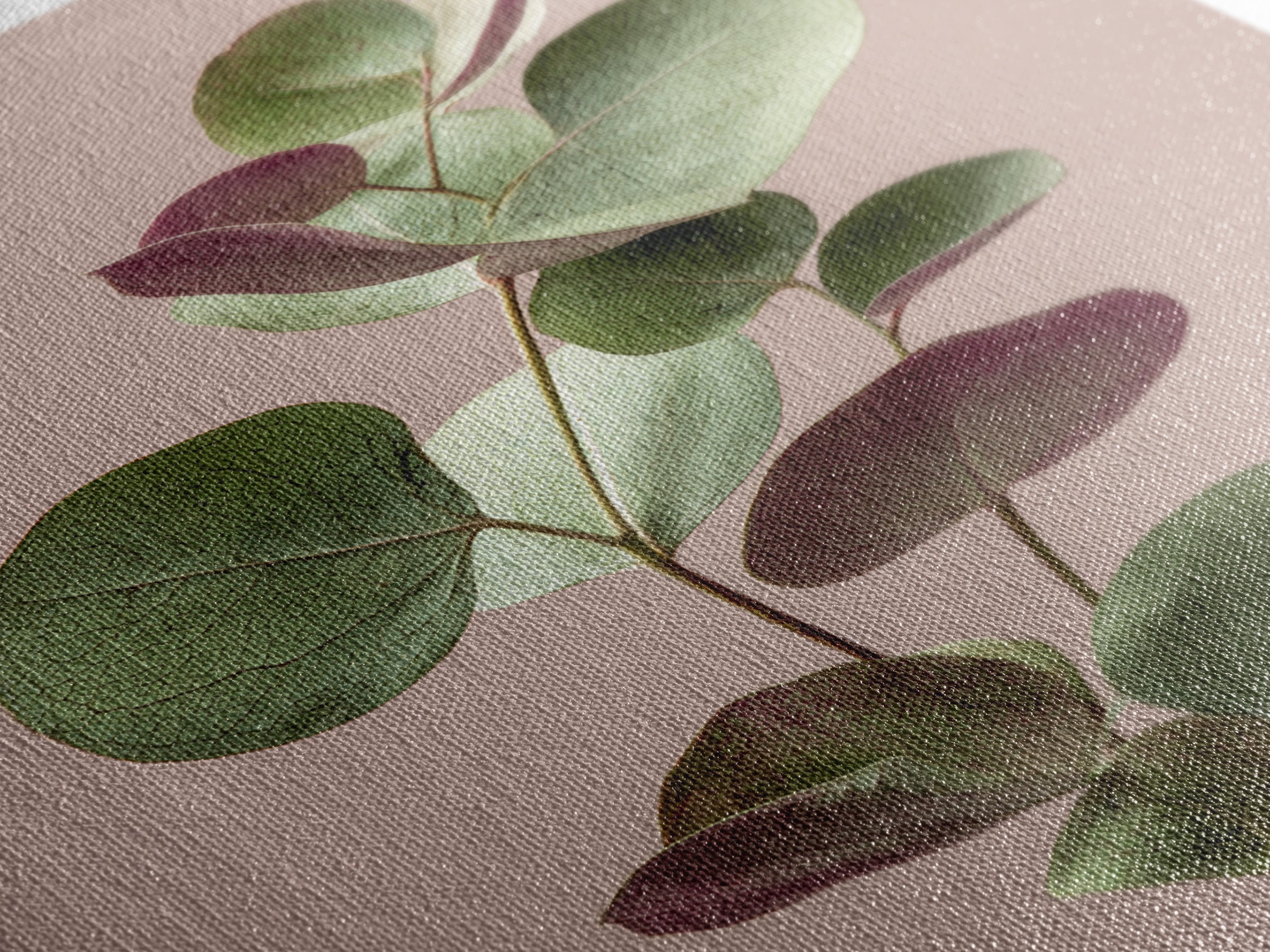 Soft Eucalyptus Branches Arranged Symmetrically Canvas Print, Above Bed Art, Art Print, Bedroom Decor, Watercolor Art, Serenity, ABA-2x3-14