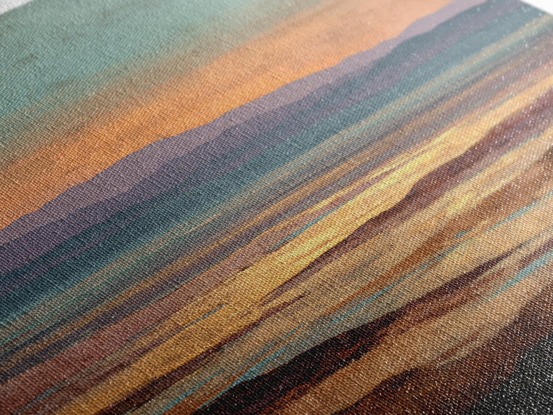 Dreamy Desert Sunset Canvas Print, Above Bed Art, Home Decor, Bedroom Decor, Oil Painting, Serenity, Contemporary Art, ABA-2x3-15