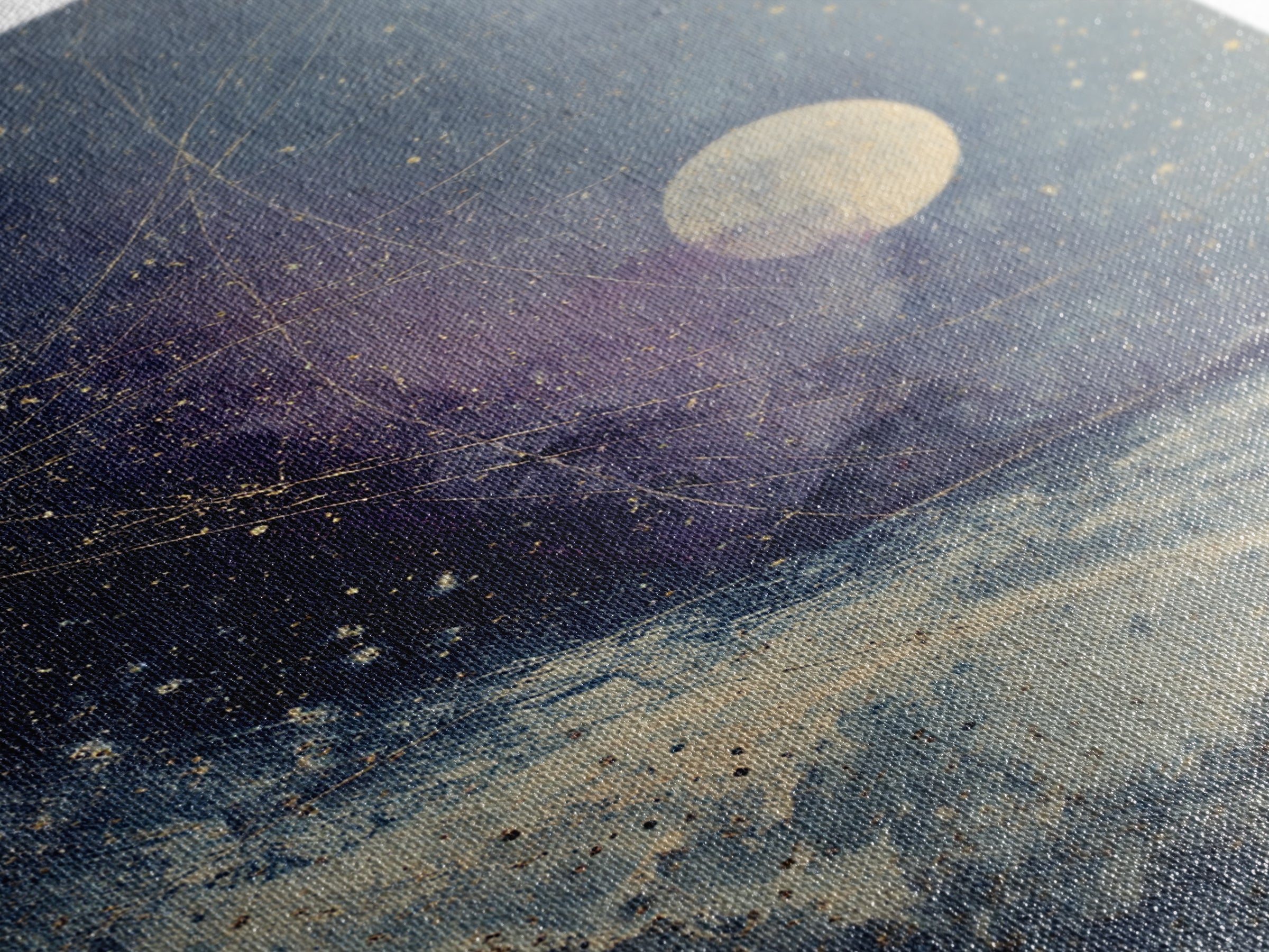 Subtle Celestial Scene Canvas Print, Above Bed Art, Wall Art Prints, Bedroom Decor, Fine Art, Serenity, Boho Wall Art, ABA-2x3-45