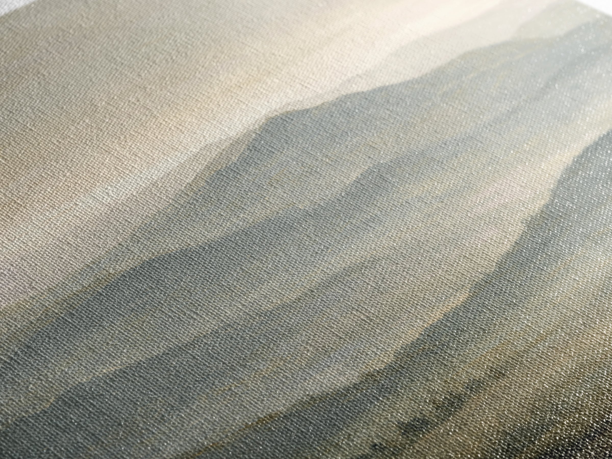 Panoramic Misty Mountain Landscape Canvas Print, Above Bed Art, Apartment Decor, Bedroom Decor, Serenity, Photography Prints, ABA-2x3-57