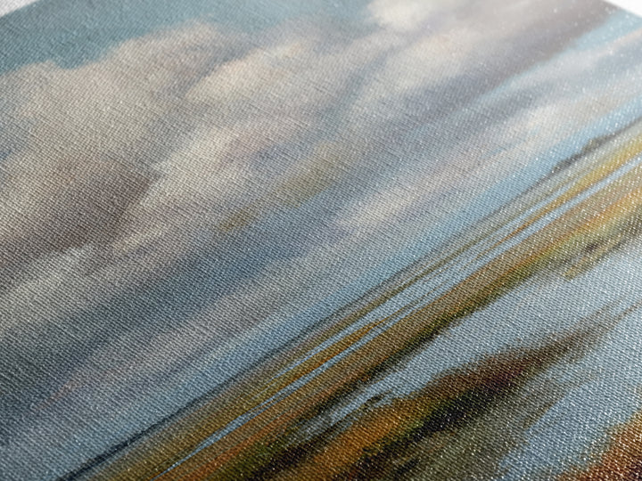 Tranquil Cloudscape with Blush Undertones Canvas Print, Above Bed Art, Original Art, Bedroom Decor, Fine Art, Serenity, ABA-2x3-61