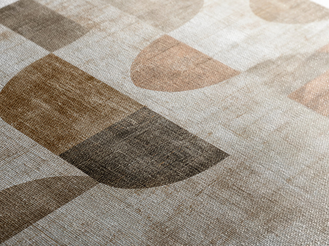 Warm Taupe Abstract Waves Canvas Print, Above Bed Art, Mid Century Modern, Bedroom Decor, Serenity, Horizontal Wall Art, ABA-2x3-71
