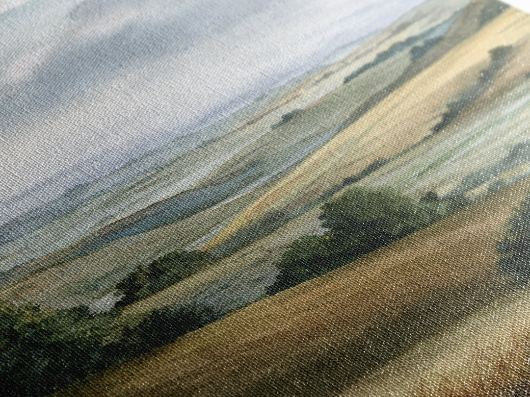 Soft Romantic Landscape Framed Canvas Print, Above Bed Art, Textured Wall Art, Bedroom Decor, Fine Art, Serenity, Western Decor, ABA-2x3-73