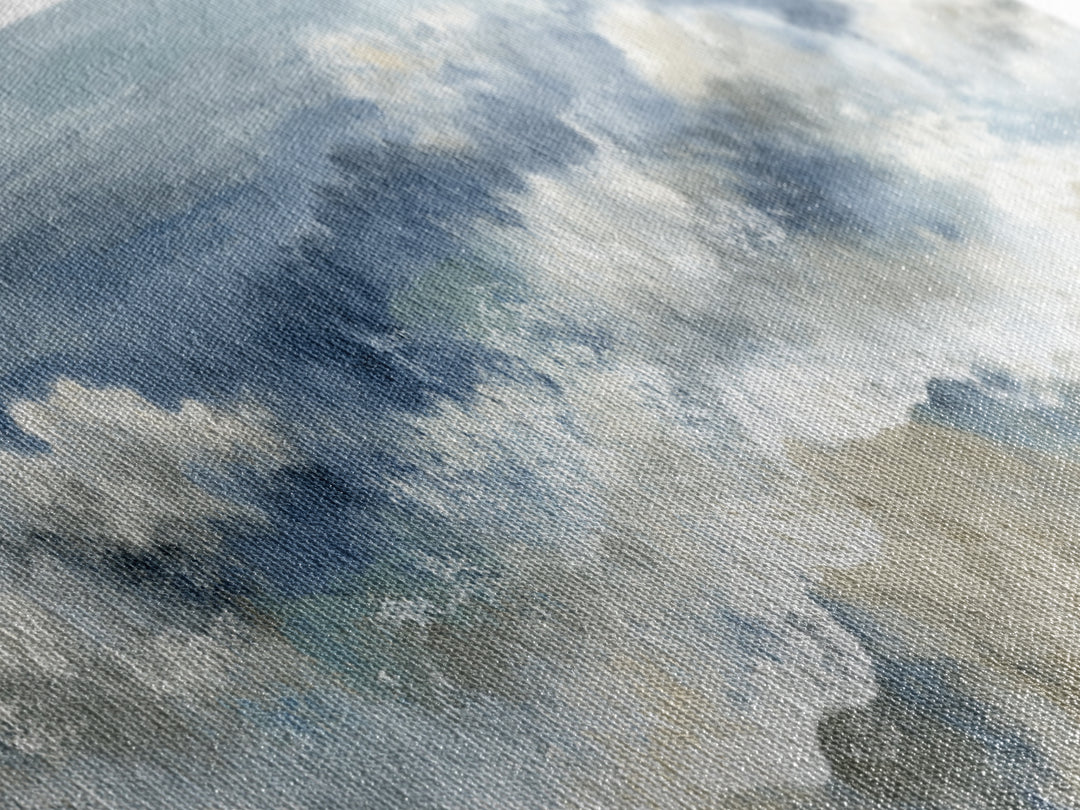 Serene Ocean Tide Seen from Above Canvas Print, Above Bed Art, Boho Wall Decor, Bedroom Decor, Serenity, Fine Art Print, ABA-3x1-85