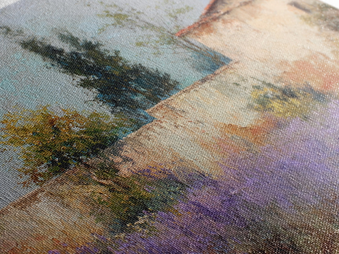 Oversized Lavender Field Framed Canvas Print, Above Bed Art, Room Decor, Bedroom Decor, Oil Painting, Serenity, Large Wall Art, ABA-3x2-47