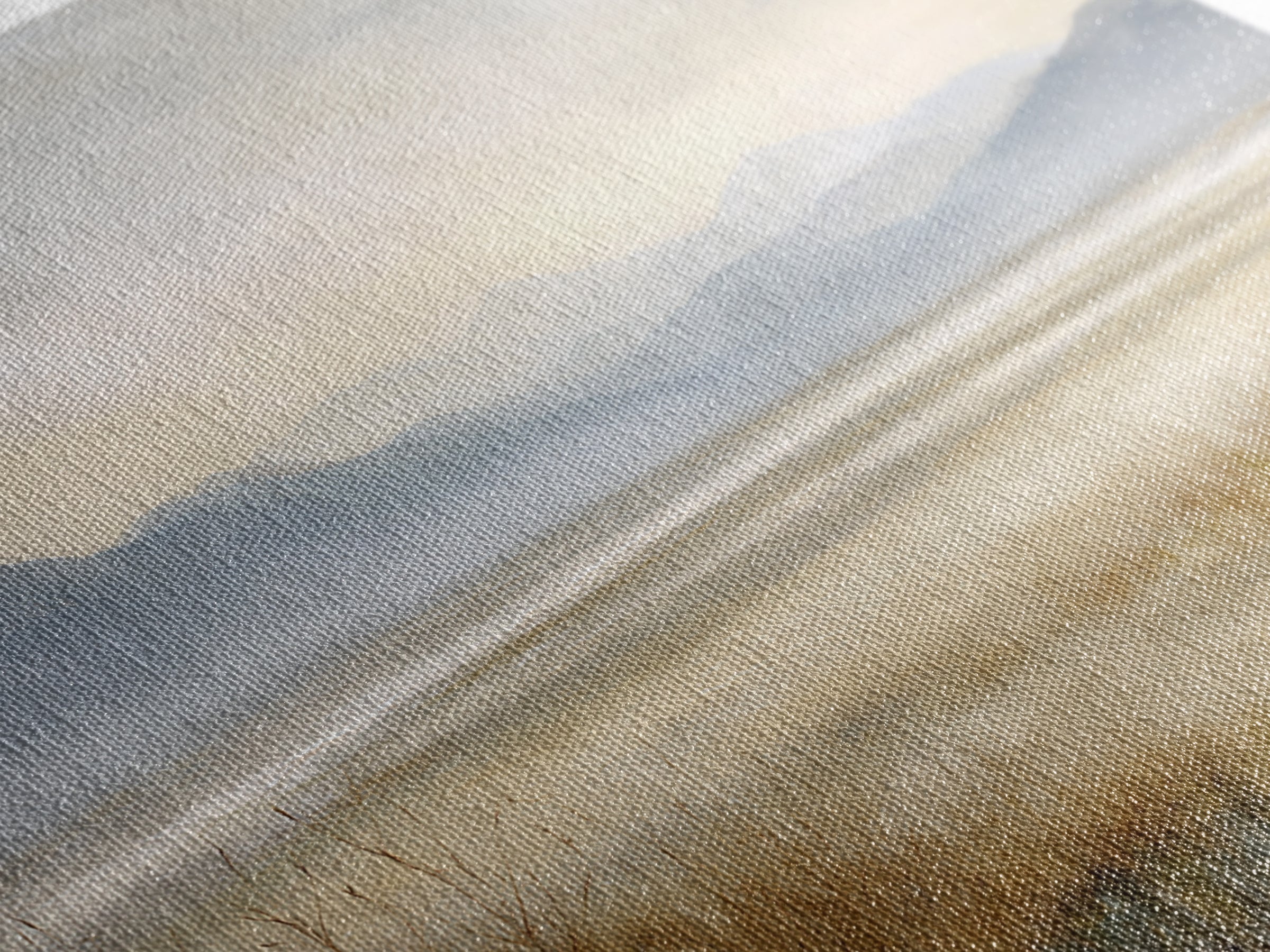 Panoramic Misty Mountain Landscape Framed Canvas Print, Above Bed Art, Home Decor, Bedroom Decor, Fine Art, Serenity, ABA-3x2-77