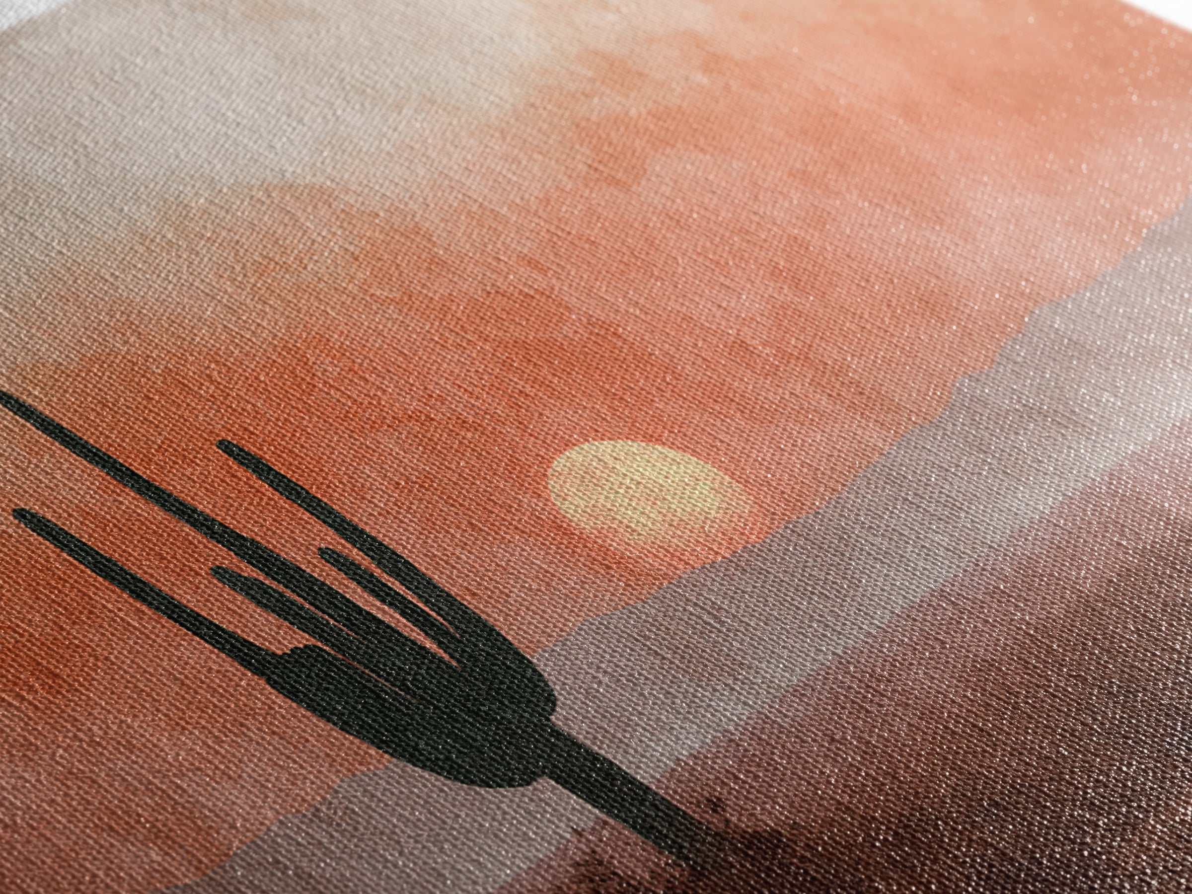 Dreamy Desert Sunset Canvas Print, Above Bed Art, Wall Art, Bedroom Decor, Oil Painting, Serenity, Apartment Decor, ABA-3x2-83