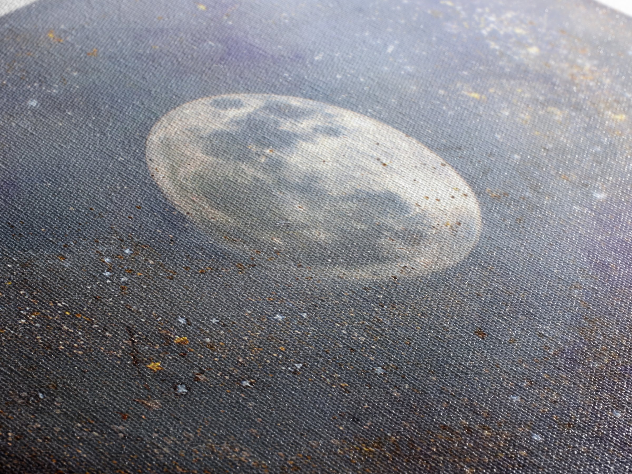 Subtle Celestial Scene Canvas Print, Above Bed Art, 3 Piece Wall Art, Bedroom Decor, Oil Painting, Serenity, Textured Painting, ABA-3x2-89