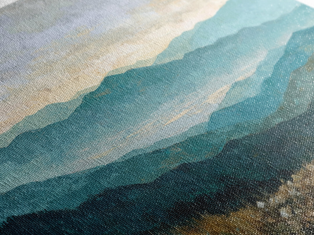 Soft Romantic Landscape Canvas Print, Above Bed Art, Bedroom Wall Decor, Bedroom Decor, Oil Painting, Serenity, ABA-3x2-93