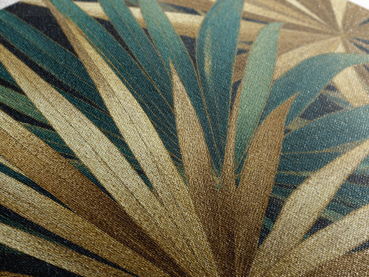 Golden Palm Fronds Arranged Framed Canvas Print, Art Deco Art, Contemporary Art, Living Room Decor, Fine Art, Glamour, ADA-2x1-28