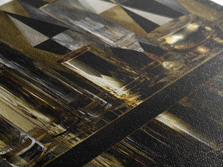 Luxury Cocktail Glass Framed Canvas Print, Art Deco Art, Gallery Decor, Living Room Decor, Fine Art, Glamour, Wall Art, ADA-3x1-69