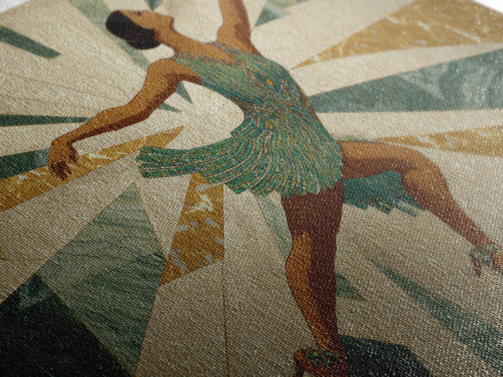 Deco Dancer in Beaded Dress and Angular Canvas Print, Art Deco Art, Modern Decor, Living Room Decor, Fine Art, Glamour, ADA-3x2-11