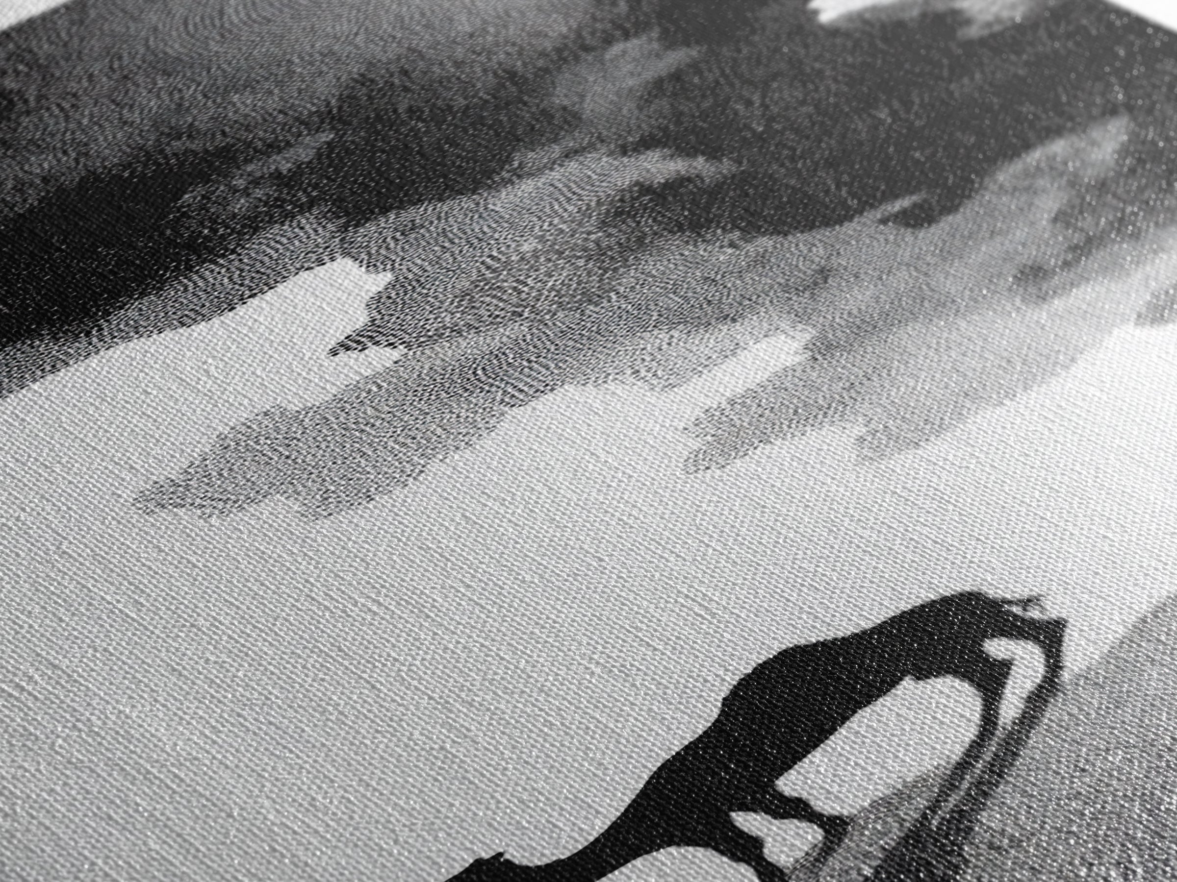 Black And White Desert Camels Under Sun Wall Art, African Landscape Canvas Print, Minimalist Safari Decor, Boho Travel Gift