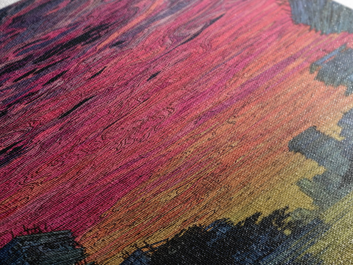 Dramatic Sunset City Skyline Canvas Print, Urban Wall Art, Modern African Inspired Decor, Moody Skyscraper Living Room Art