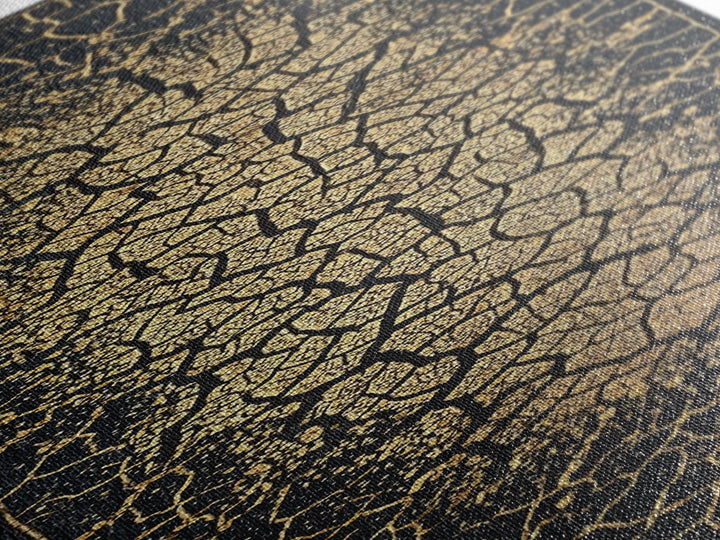 Gold Cracked African Woman Silhouette Wall Art, Abstract African Art Print, Black And Gold Canvas, Afrocentric Home Decor
