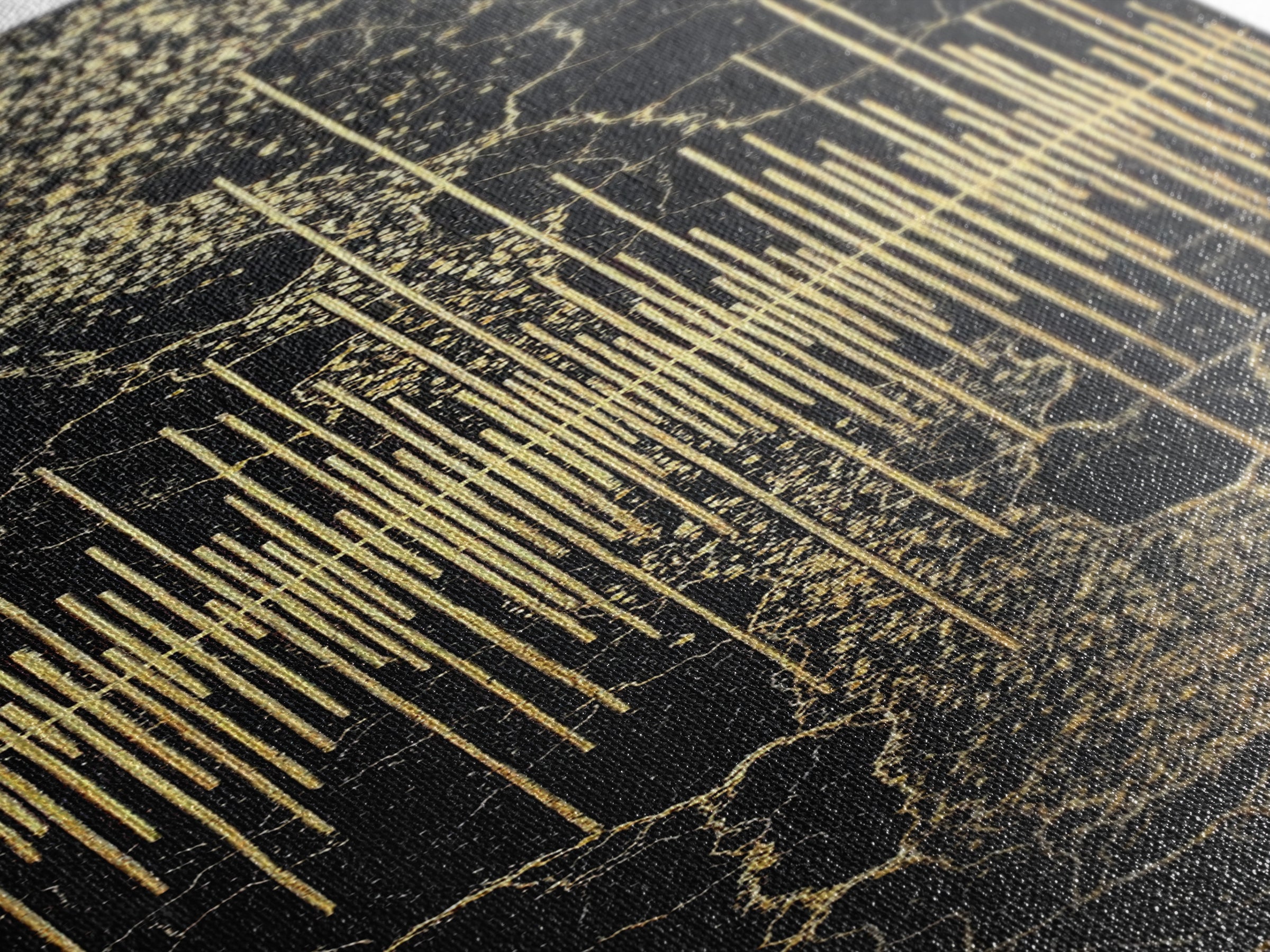 Black And Gold Abstract Soundwave Wall Art, Luxury Canvas Print, Modern Geometric Decor, Elegant Statement Home Decor Gift