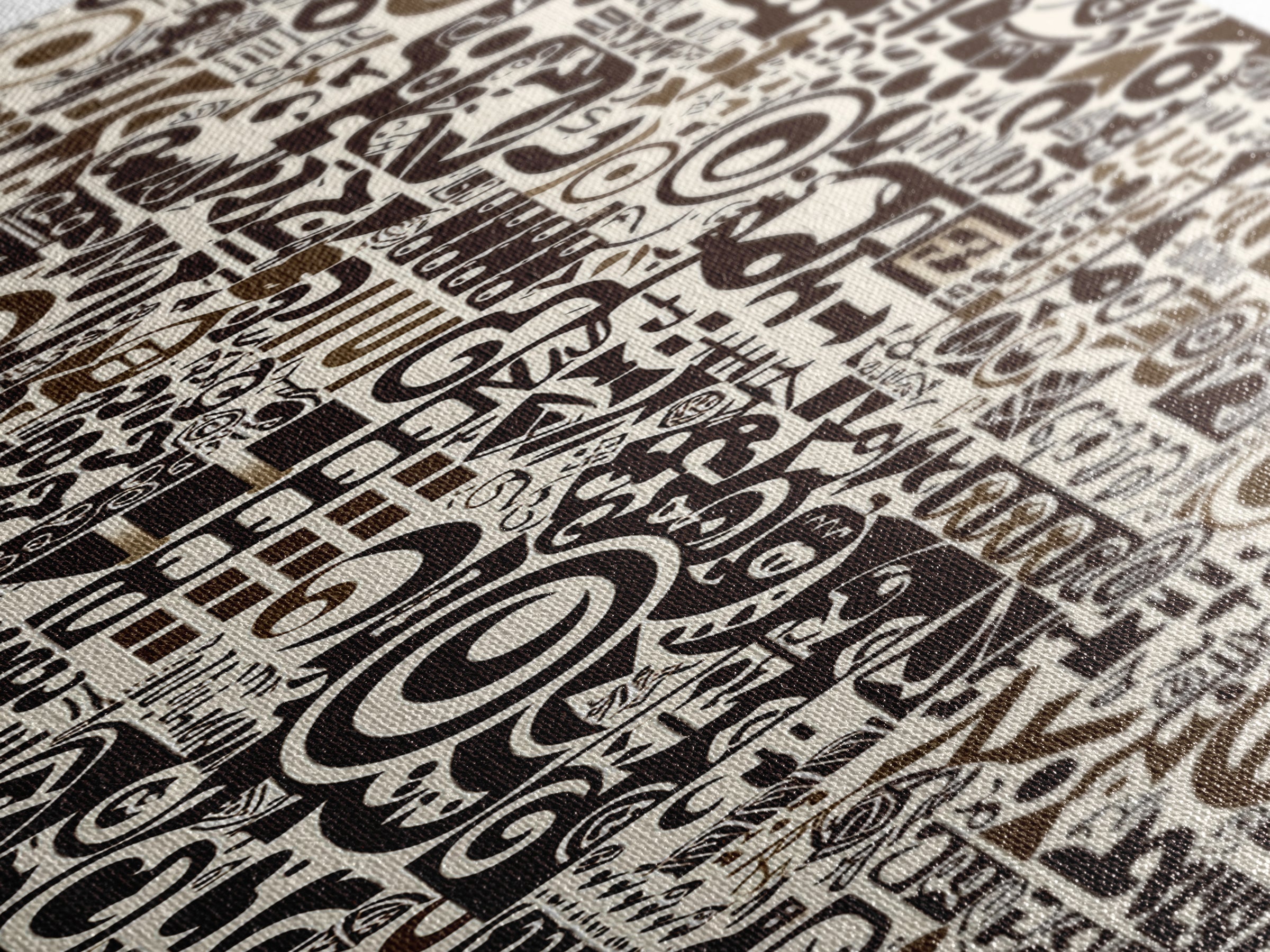 Bold Monochrome Symbols And Tribal Pattern Collage, Canvas Print, Abstract Wall Art, Geometric Decor, Modern Home Decor Gift