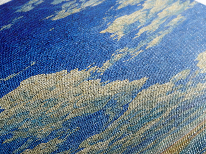 Swirling Blue Cloudscape Canvas Print, African Landscape Art, Dreamy Wall Art, Bohemian Decor For Living Room And Bedroom