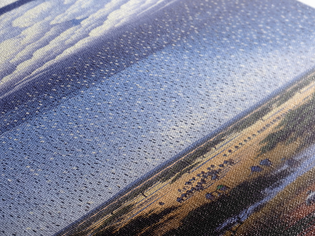 Gathering Under Vast Rain Clouds Wall Art, African Landscape Painting, Blue Sky Safari Decor, Statement Canvas Print For Home