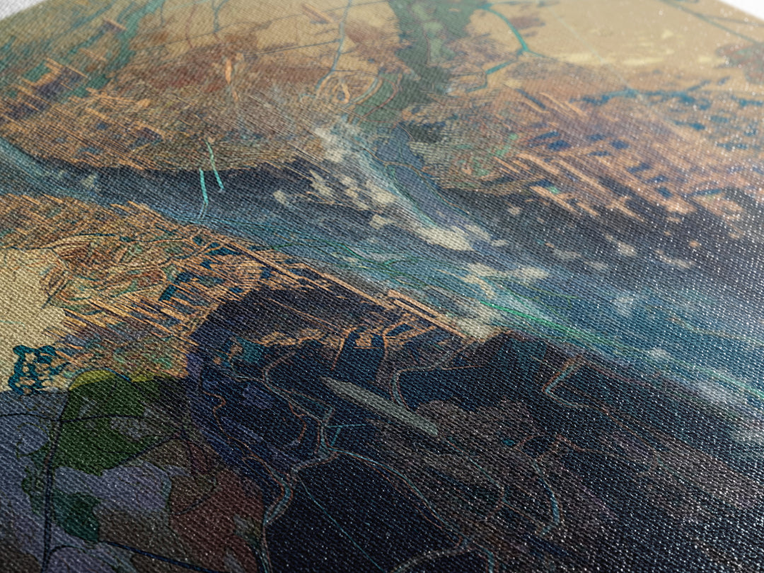 Futuristic African Rift City Landscape Wall Art, African Landscape, Contemporary Art, Large Wall Art, Statement Home Decor