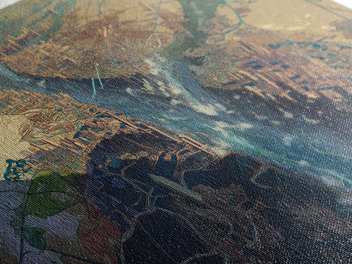 Futuristic African Rift City Landscape Wall Art, African Landscape, Contemporary Art, Large Wall Art, Statement Home Decor