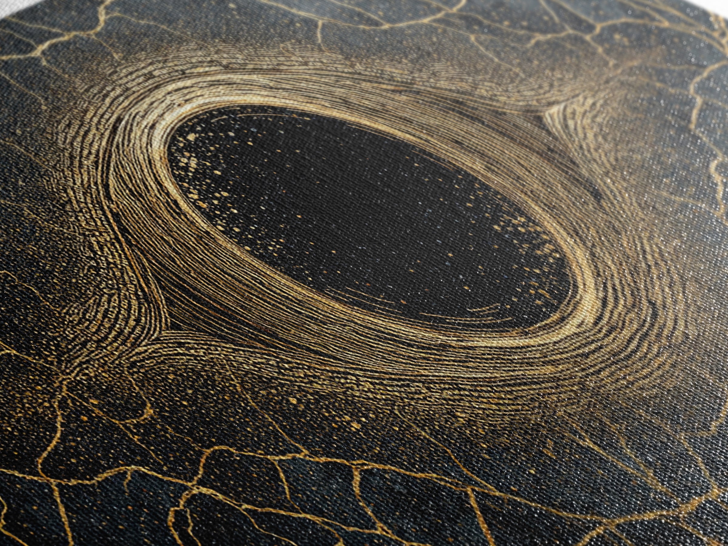 Golden Cosmic Eye Wall Art, Black And Gold Abstract Art, Mystical Wall Decor, Modern Canvas Art, Spiritual Statement Decor