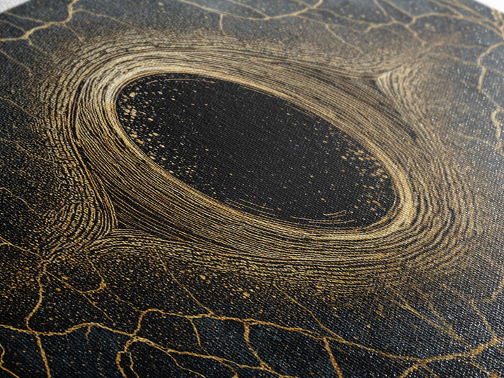 Golden Cosmic Eye Wall Art, Black And Gold Abstract Art, Mystical Wall Decor, Modern Canvas Art, Spiritual Statement Decor