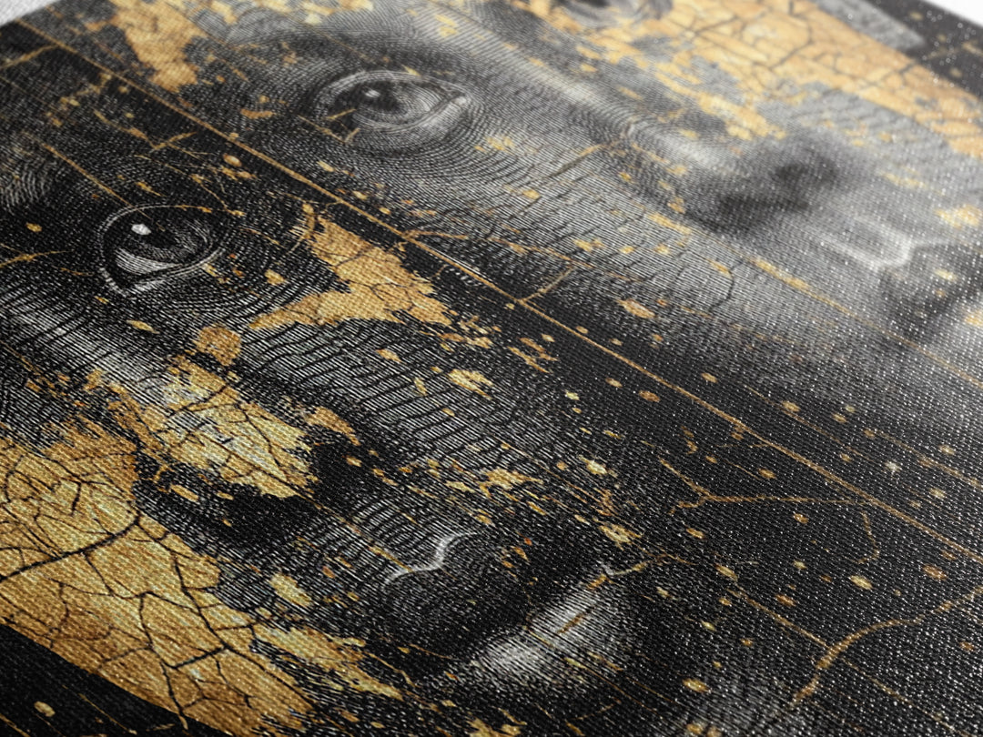 Black Gold African Portrait Diptych Wall Art, Afrocentric Abstract Face Art, Modern Black Culture Decor, Luxury Canvas Print