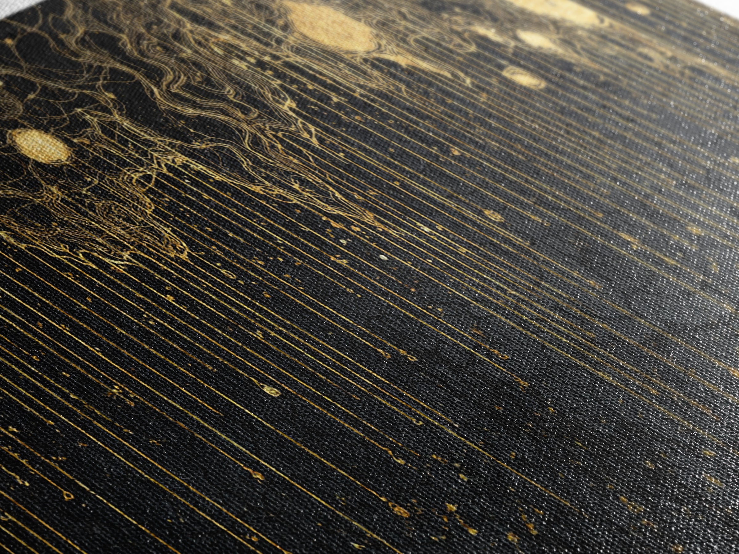 Black Gold Drip Abstract Wall Art, Luxury Canvas Print, Modern African Art Decor, Textured Statement Wall Decor Gift For Home