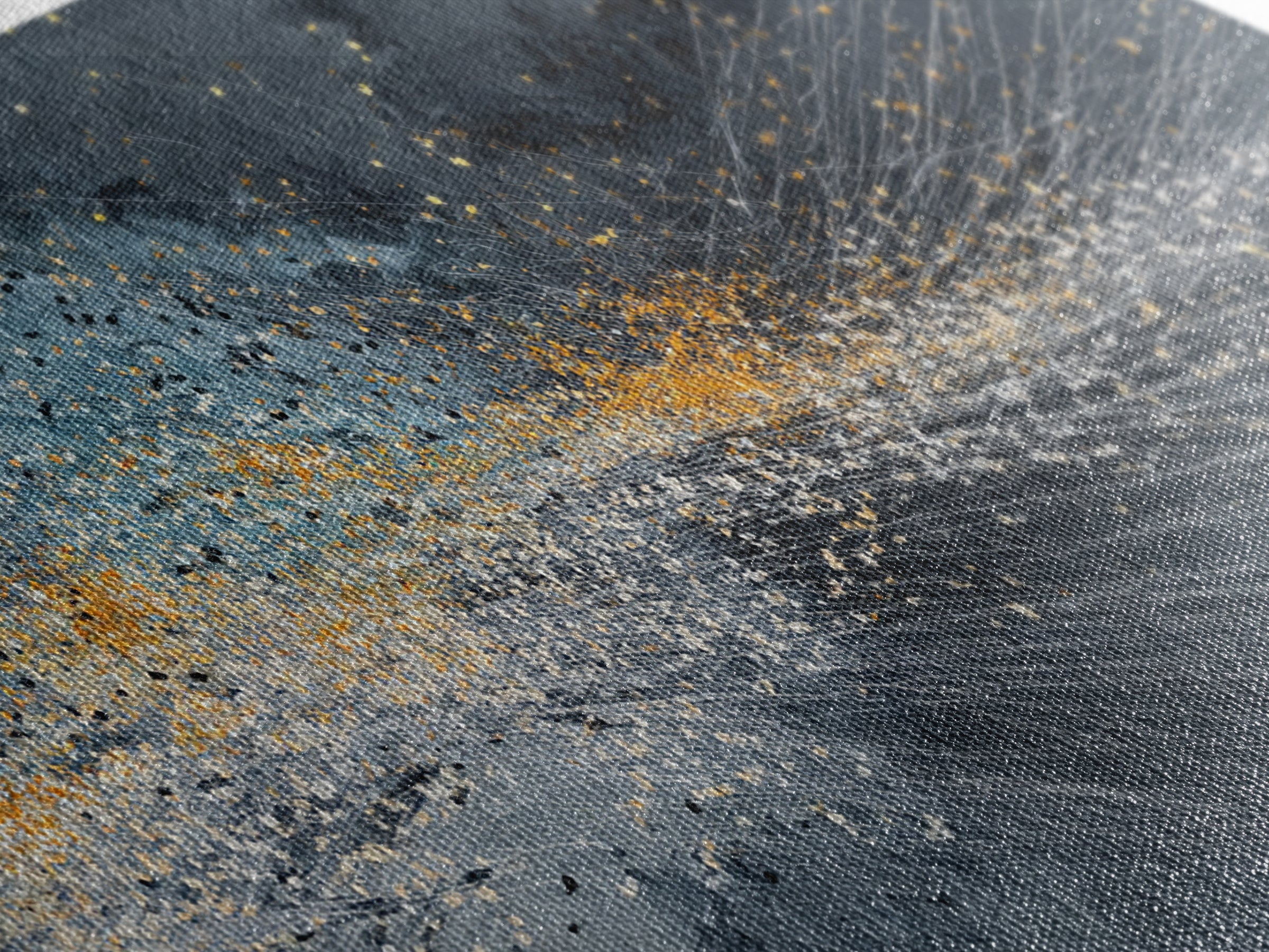 Gray Gold Storm Burst Abstract Large Wall Art, Textured Canvas Print, Modern Living Room Decor, Statement Home Decor Gift