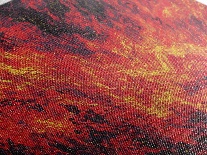 Fiery Red Lava Flow Canvas Print, Abstract Wall Art, Burnt Orange Art, Modern Home Decor, Bold Living Room Painting, Statement Piece