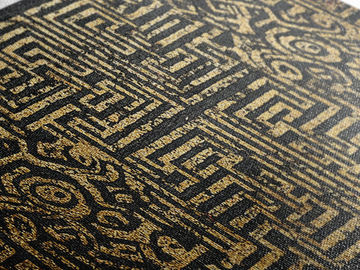 Black And Gold African Tribal Maze Canvas Print, Kuba Inspired Pattern Art, Ethnic Wall Decor, Bold Geometric Home Decor