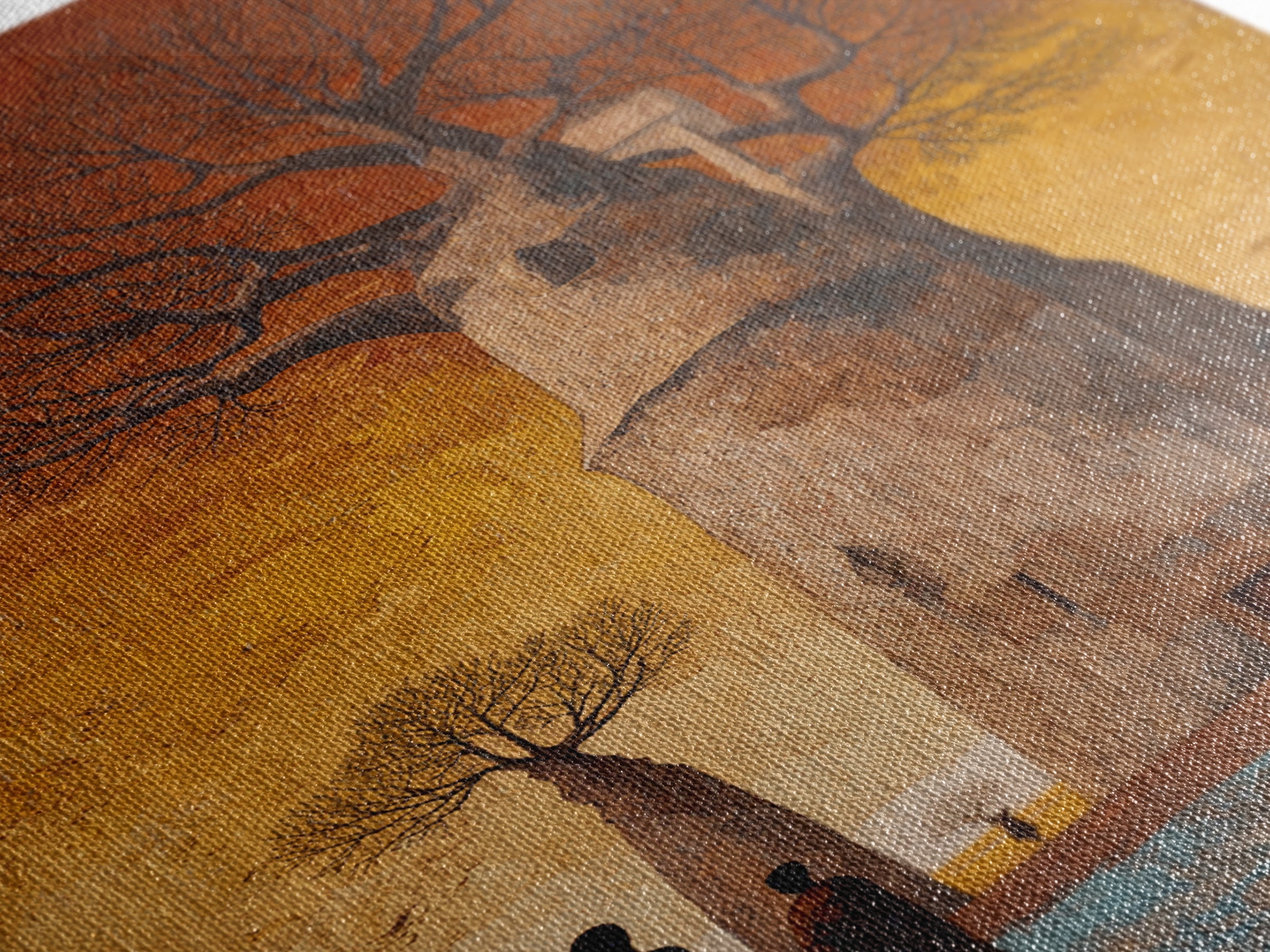 Surreal Baobab Tower At Sunset Canvas Print, African Abstract Art, Burnt Orange Art, Mystical Wall Art, Home Decor Gift For Her