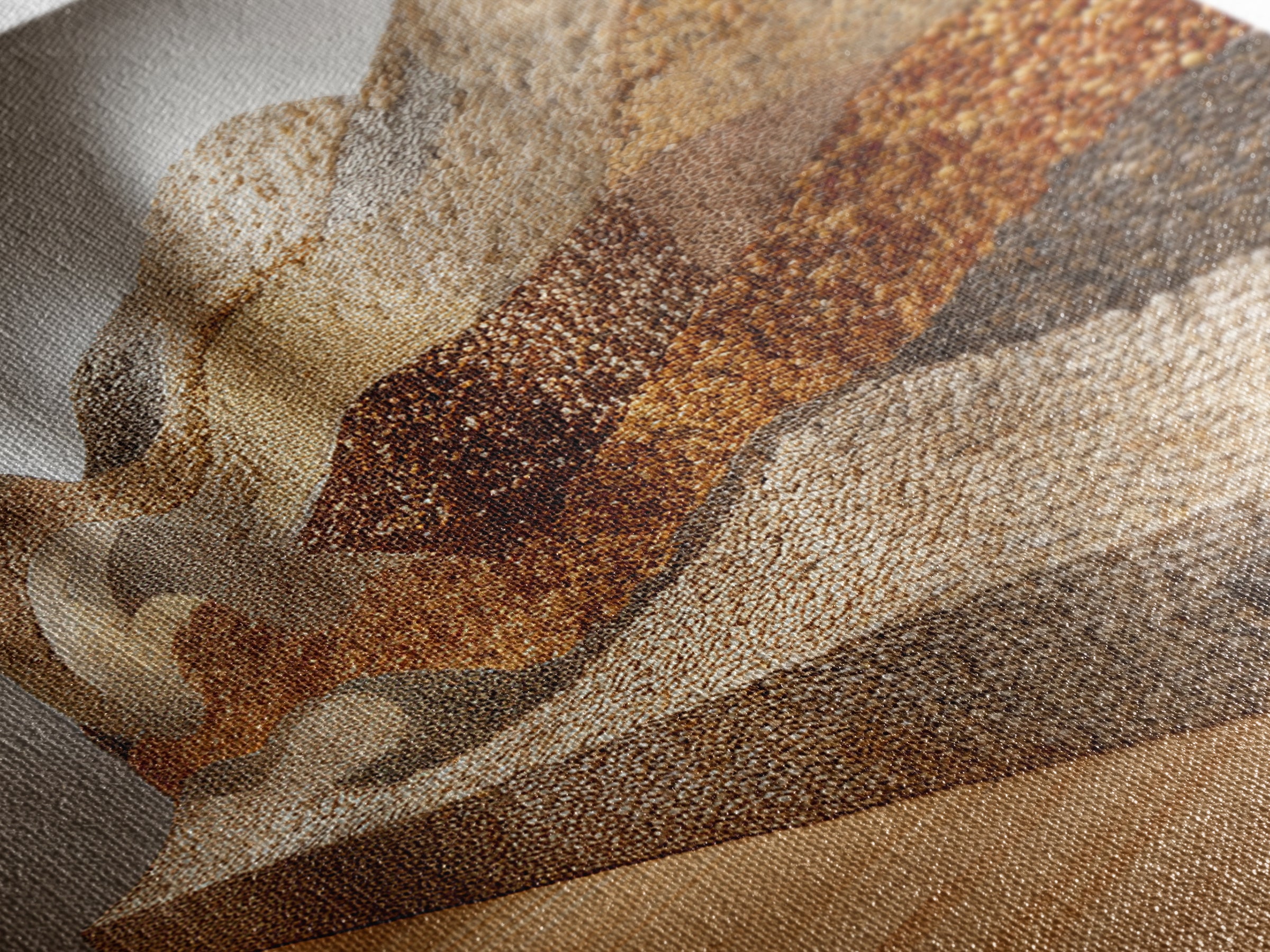 Gallery Stone Mosaic Wave Landscape, Large Textured Wall Art, Earth Tone Decor, Contemporary Art Print, Unique Canvas Print