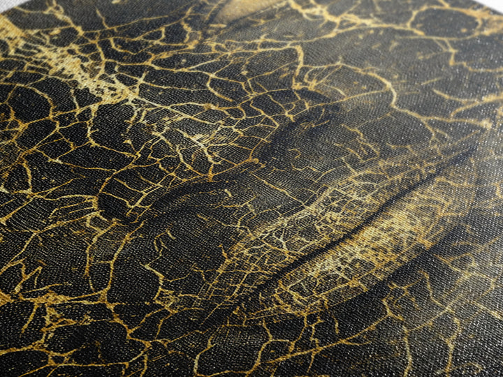 Cracked Gold Black Goddess Portrait, African Wall Art, Abstract Black Art Print, Luxury Canvas Print, Modern Feminine Decor