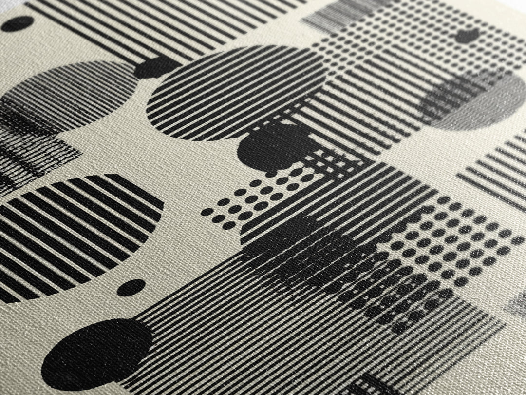 Minimal Black White Circles Stripes And Dots Wall Art, Geometric Wall Art, Minimalist Decor, Abstract Art Print, Modern Home Decor