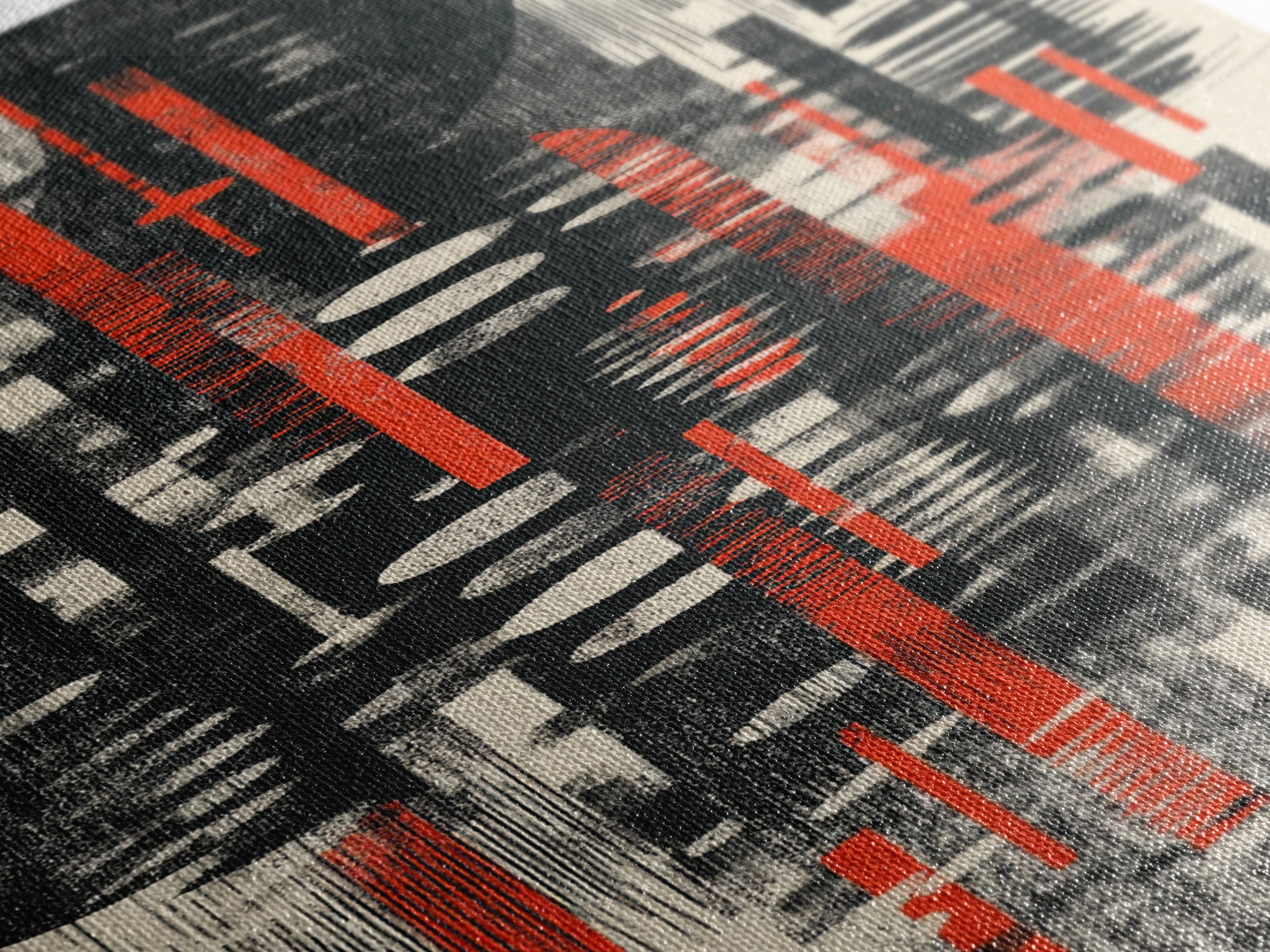 Black Red Textured Marks On Cream Wall Art, African Art Abstract, Modern Black Art, Statement Wall Art, Home Decor, Artistic Gift