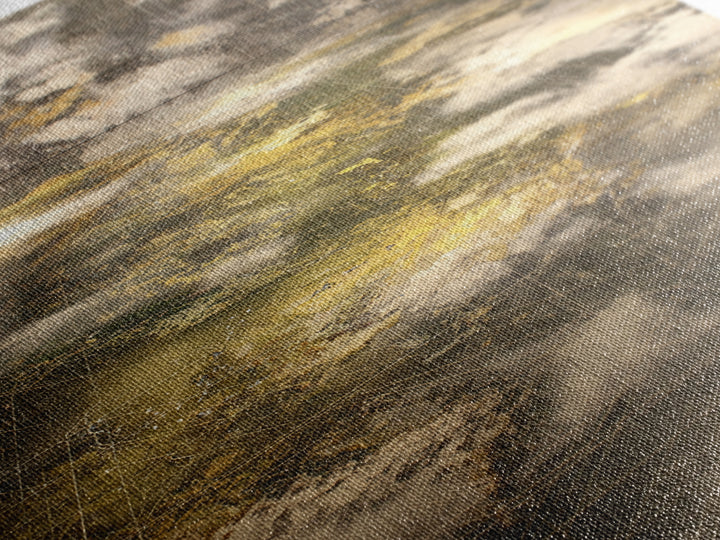 Atmospheric Gold Cloudscape Wall Art, Abstract African Art, Earth Tone Wall Art, Luxury Canvas Print, Modern Home Decor Gift