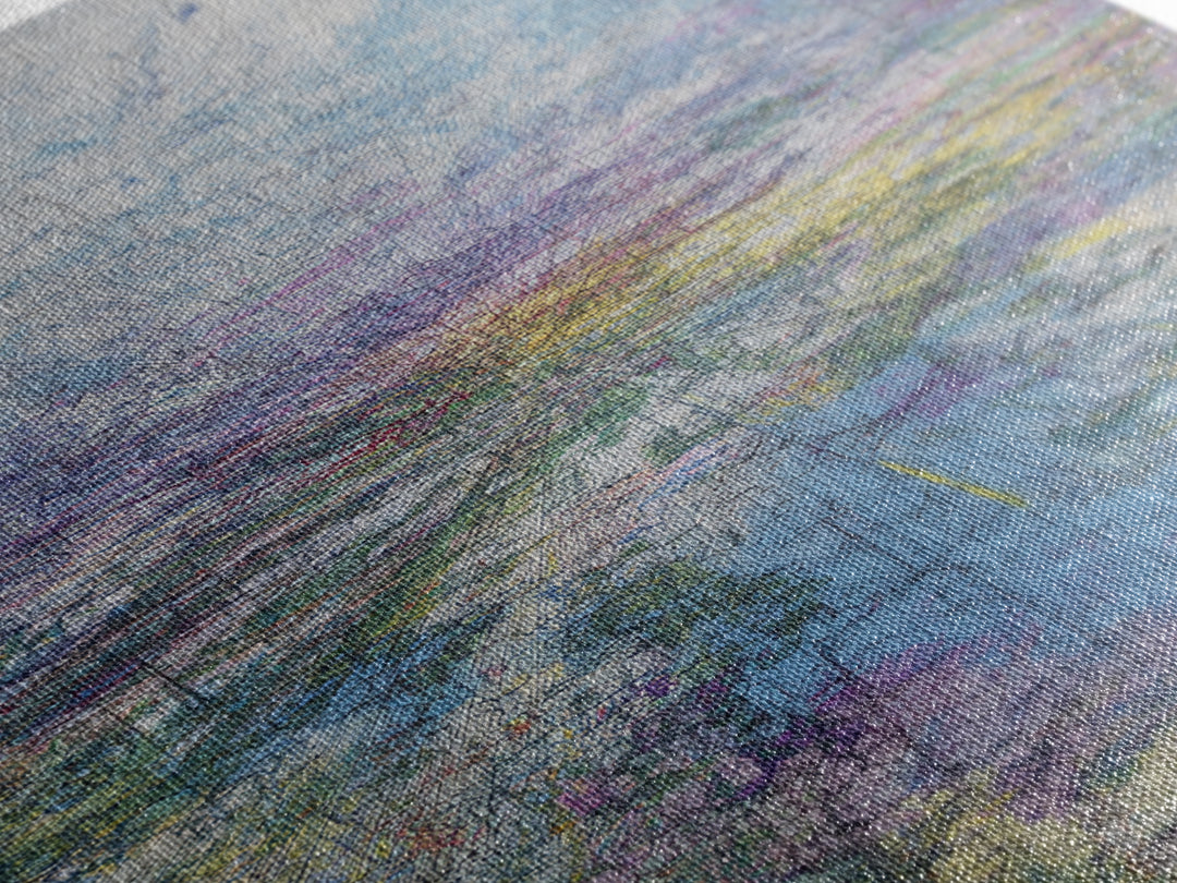Pastel Horizon Abstract Wall Art, Blue Lavender Landscape, Modern Unique Canvas Print, Dreamy Office Decor Gift For Home