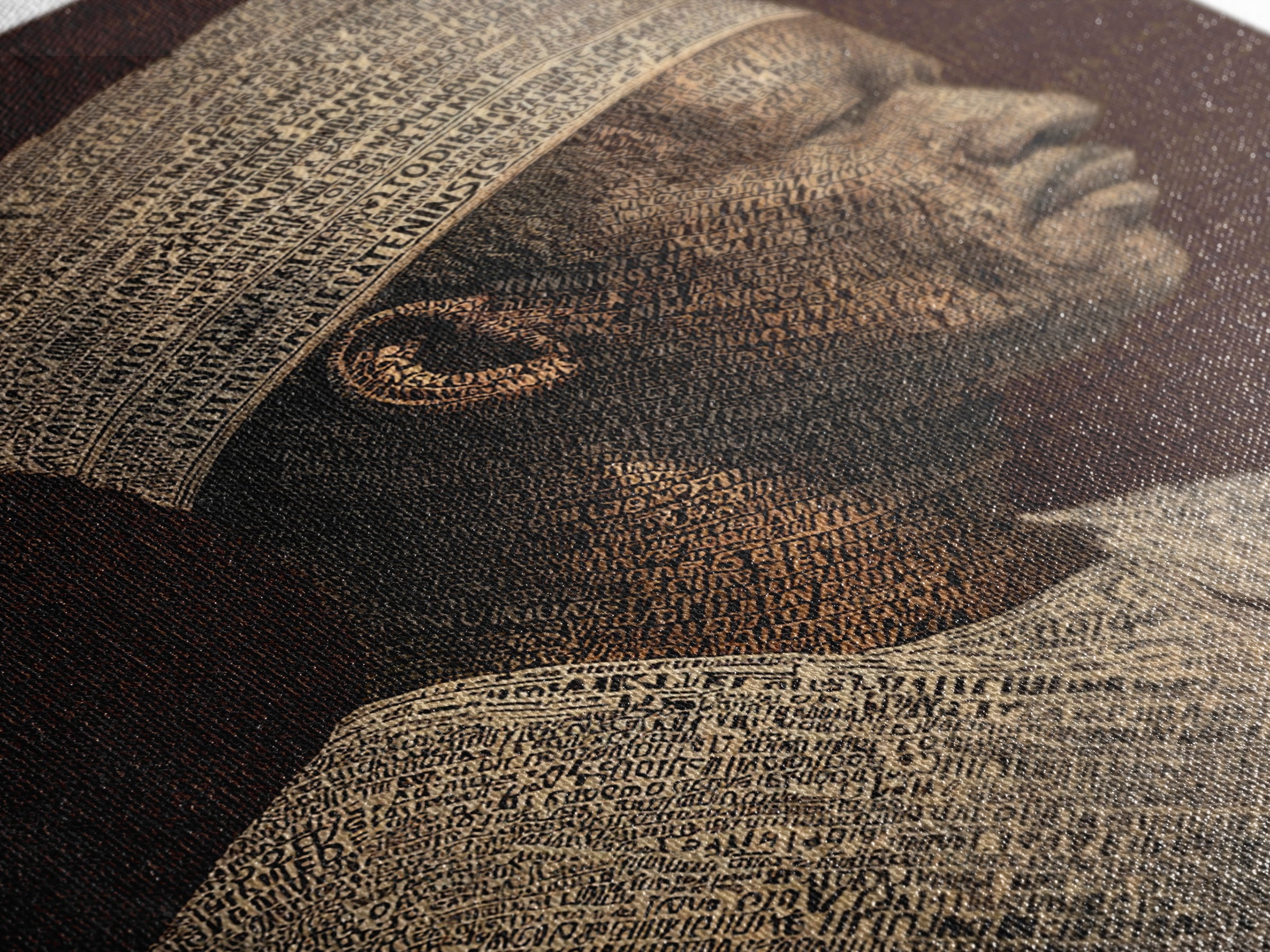 Sepia African Man Profile In Text Canvas Print, Black Man Artful Portrait, African American Art, Cultural Wall Decor Gift